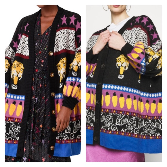 FARM Rio Sweaters - Farm Rio Mix Print Cardigan